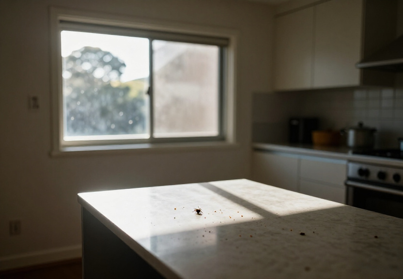 Mouse nest in a Whalan kitchen wall cavity before treatment