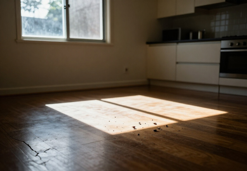 Termite damage in a Whalan property before treatment
